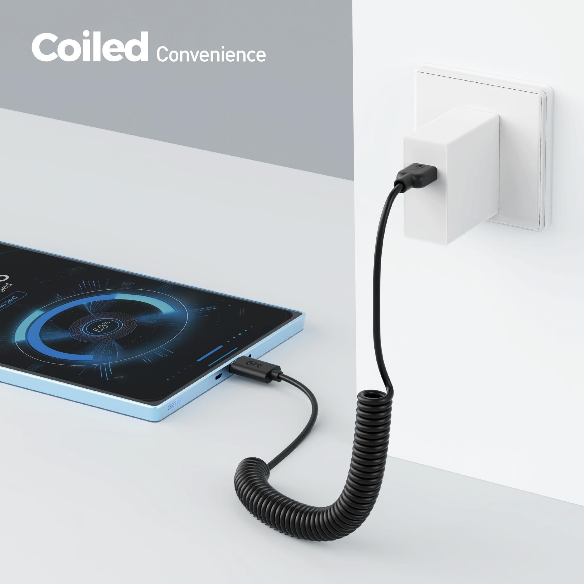 Cable Matters Spiralny Kabel USB-A do USB-C 15 W, 0,3–1,2 m | Obsługuje Apple CarPlay i Android Auto, do iPhone 17/16, Galaxy S23 i iPada