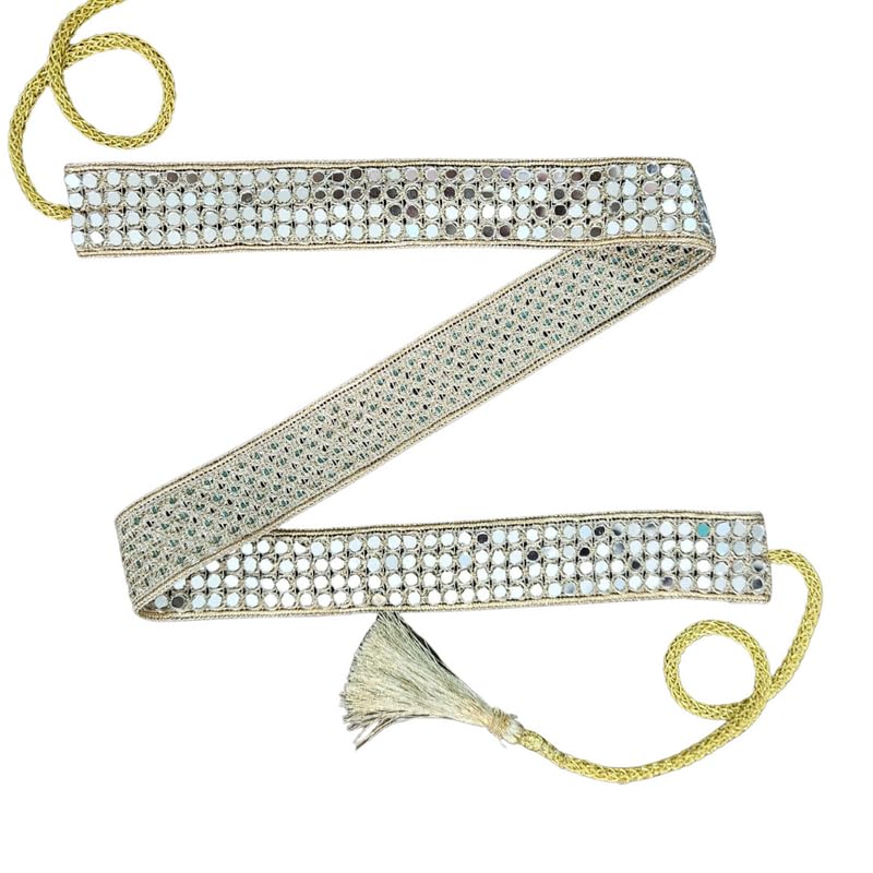 Traditional Mirror Work Belt for Ocassion wear Dresses | Vadannam | Kamarpatta | Kamarbandh-picture-13