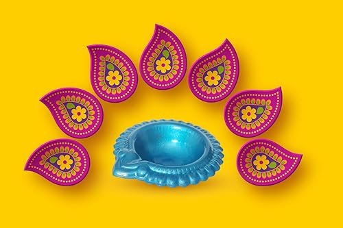 Miniatura 5 de Mezcla de metal Pooja Diya decorativa, artículo de regalo Diwali, metal profundo, Dipawali Diya , Deepawali Diya Kuber Diya Diya Diwali lámpara de