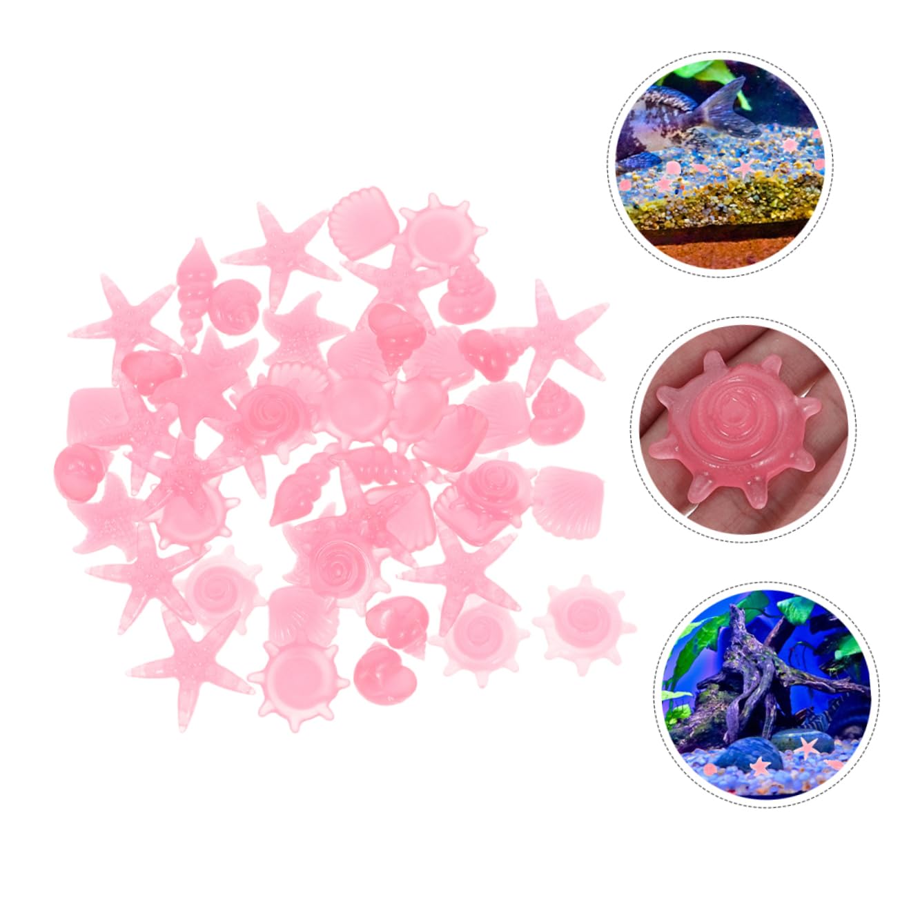 Garneck 100Pcs Glow Dark Aquarium Stones Luminous Ocean Themed Rocks for Fish Tank Decor Bulk Aquarium Rocks for Stunning Underwater Decoration for Various Fish Tank Styles