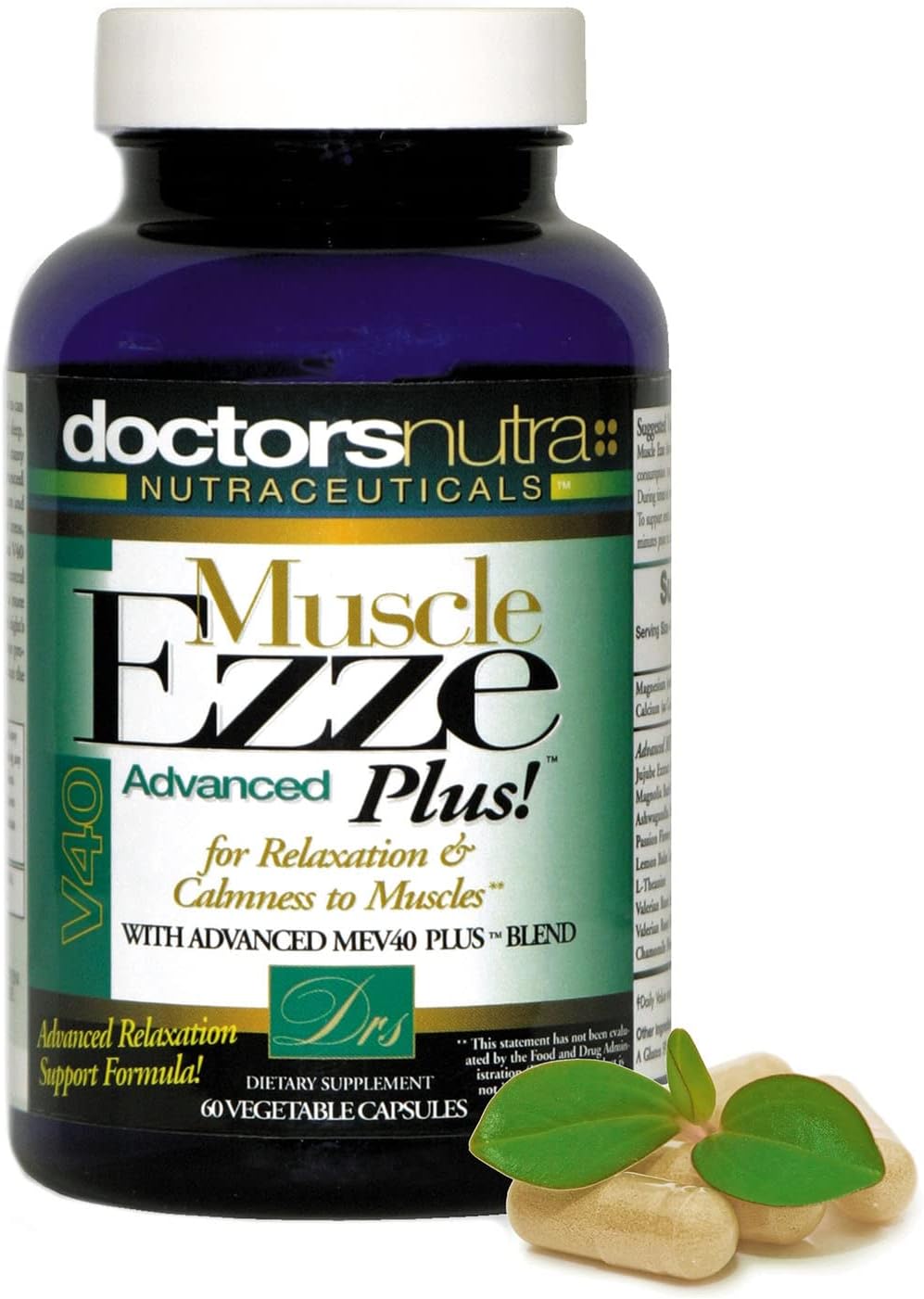Natural Relaxant Muscle Ezze PLUS Advanced Day Time Night Time 24/7 Capsules Maximum Strength Tablets - Relief for Muscle Spasm, Tension and Stress with Valerian, Passion Flower, Magnesium and more