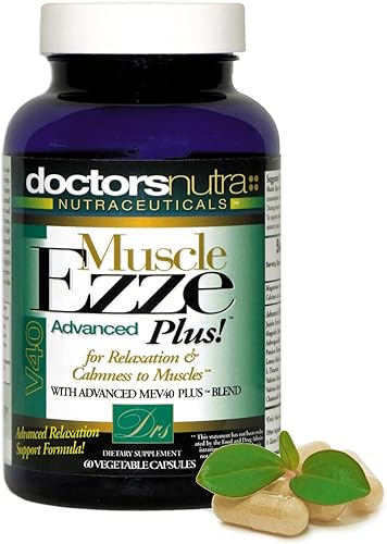 Muscle Ezze Plus - Relajante natural de uso diurno o nocturno - Sin gluten - 60 Veg. Cápsulas