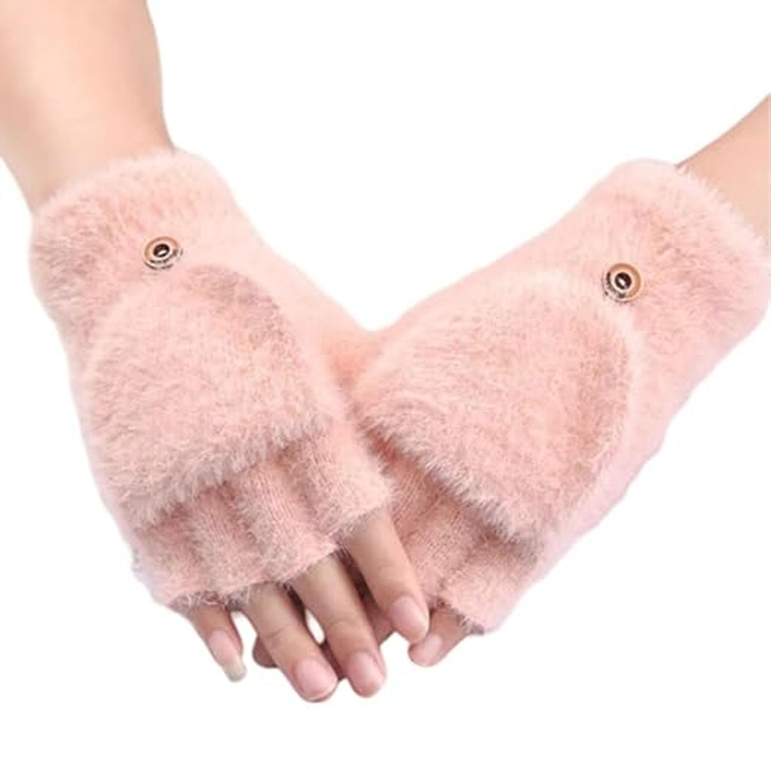 Winter Hand Gloves for Men & Women – Woolen Knitted Thermal Fingerless Gloves for Warmth, Unisex Warm Winter Wear-image-33