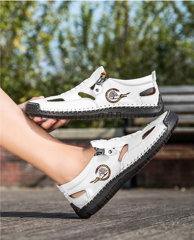 Men's Closed Toe Sandals For Men Leather Dress Mens Hiking Male Shoe Casual4