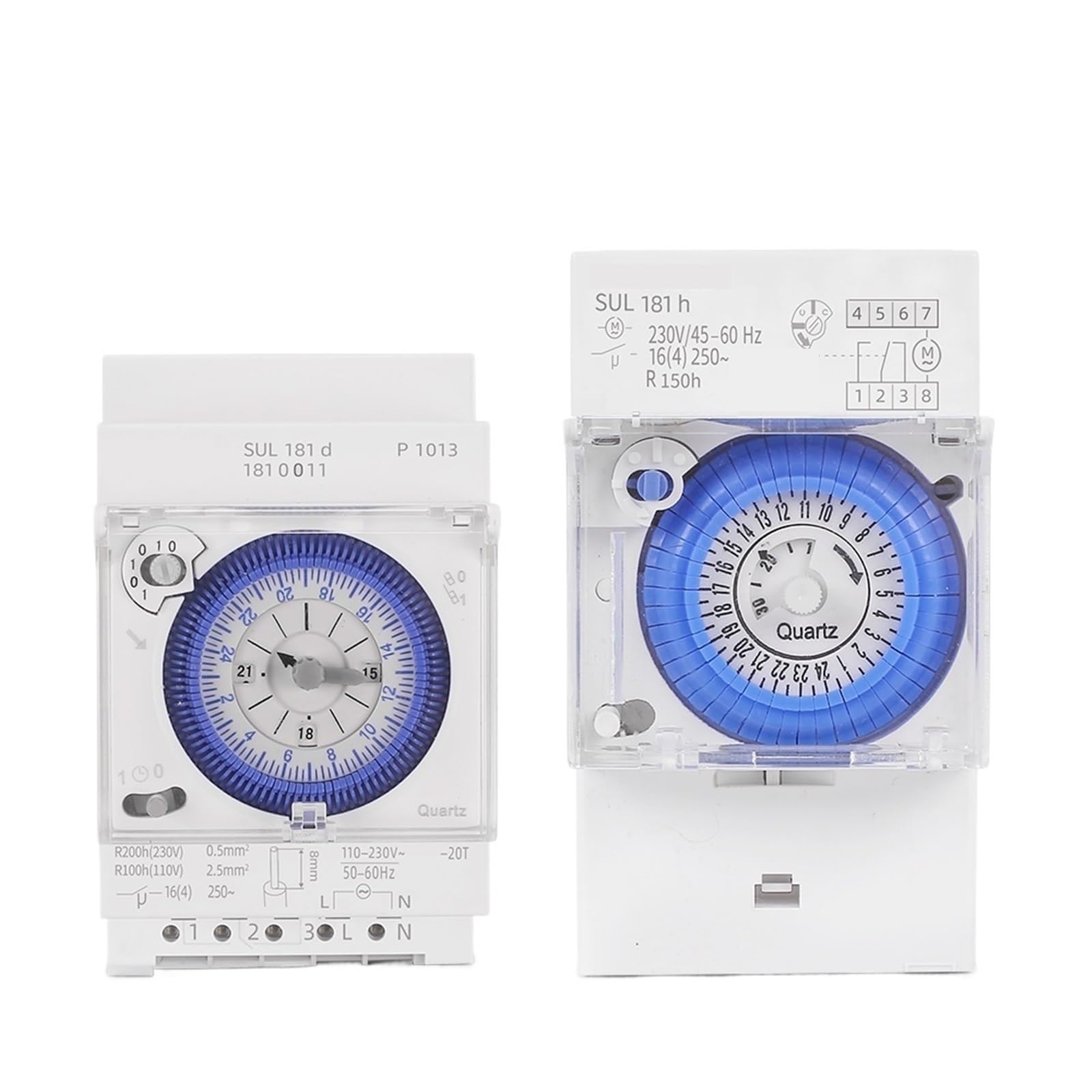 1PCS 181H SUL181D Mechanical Timer 24 hours Switch Relay Electrical Programmable 24 hour Din Rail AC220V(SUL 181 h)