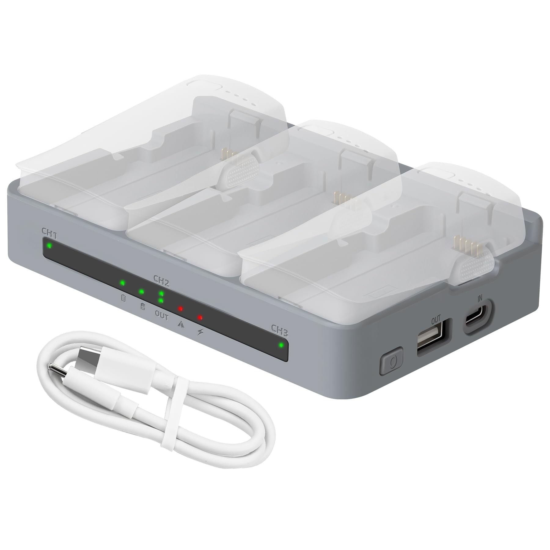 65W Akku Ladegerät für DJI Neo 2,Zweiwege-Ladestation,Akkuladestation,Charger Hub,Charging Batteries Drohne Zubehör