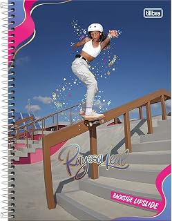 Kit de Cadernos, Tilibra, Universitário, 10 Matérias, Capa Dura, Rayssa Leal, 160 Folhas, Pacote com 4