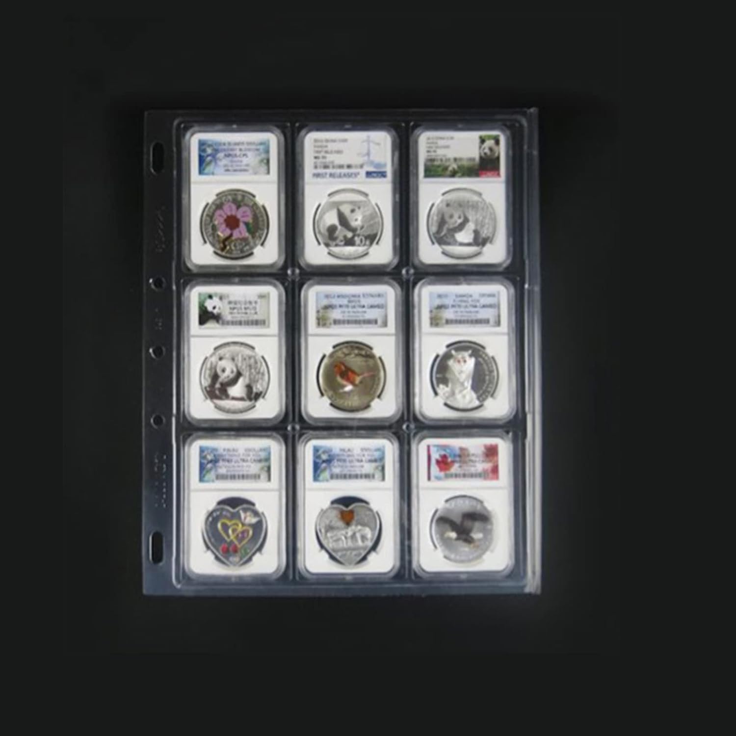 MUDOR 5 pack fundas para monedas, almacenaje PCGS NGC miniatura 1