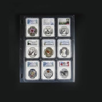 MUDOR 5 Pack Coin Slab Sleeves, Coin Slab Holder for PCGS NGC | PVC Free, Coin Certified Holder, Coin Slab Storage