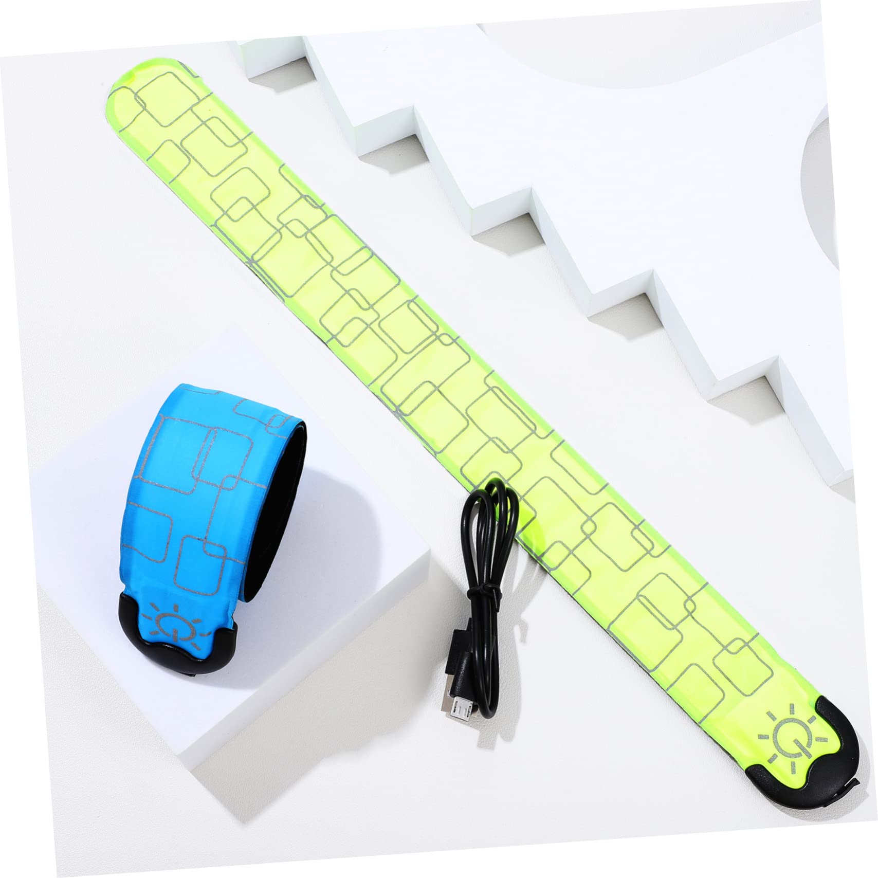 ibasenice 4piezas Papa Brazaletes Led De Alta Visibilidad para Correr Ciclismo Correr y Trotar La Noche