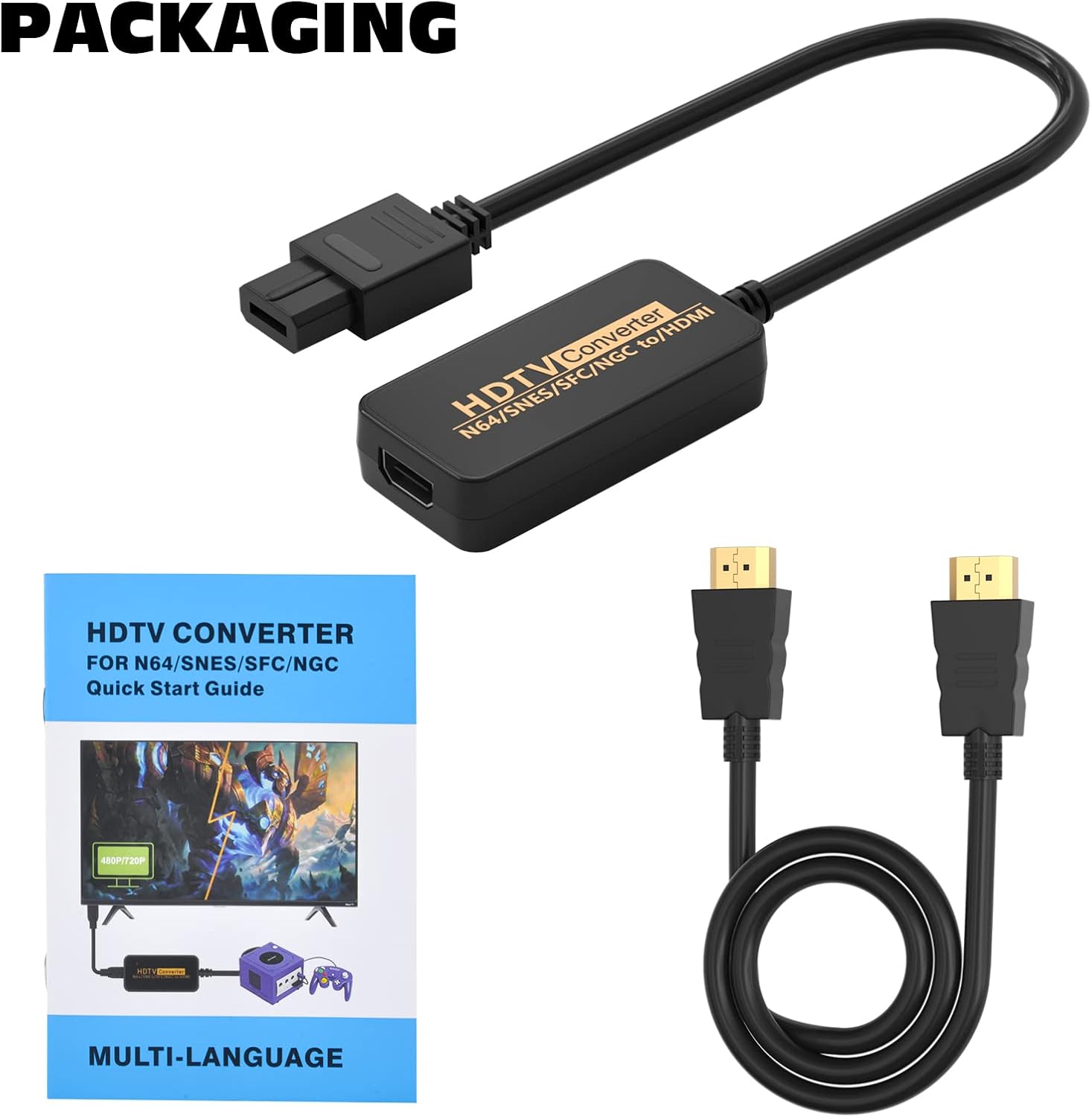 Hisewen N64 to HDMI Converter, Gamecube hdmi Adapter, HDMI Cable for Nintendo 64/ Gamecube/SNES/SFC/NGC - Image 7