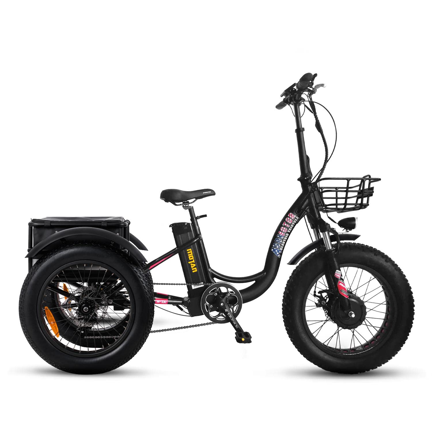 Addmotor Motan M330 Adult Electric Tricycle 7 Speed, Electric Trike 750W 48V 16Ah Removable
