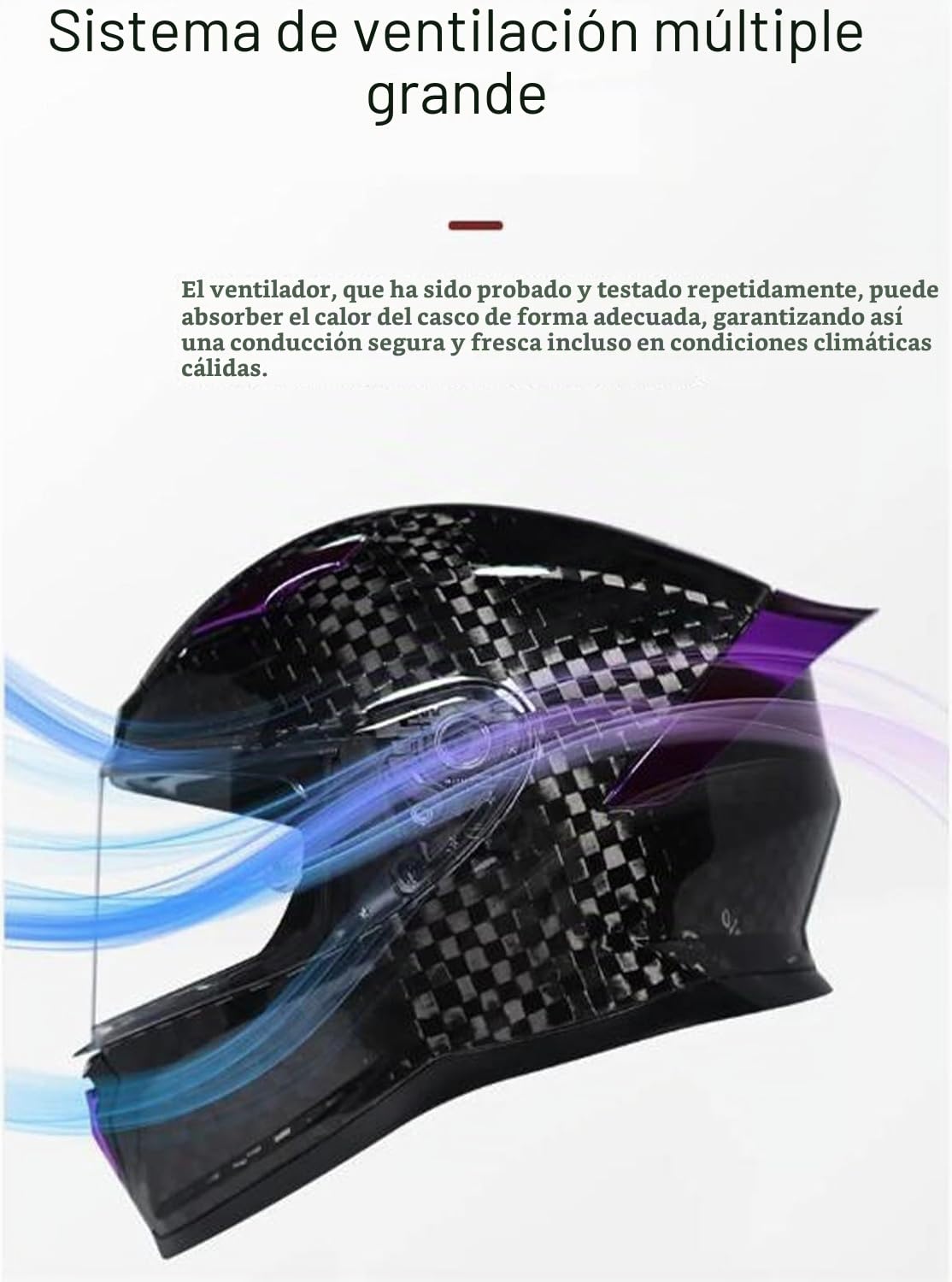 Cascos integrales de Fibra de Carbono para Motocicleta con alerón, Deportivos, de Turismo y de Calle, homologados por ECE/Dot. A,M=55-56cm