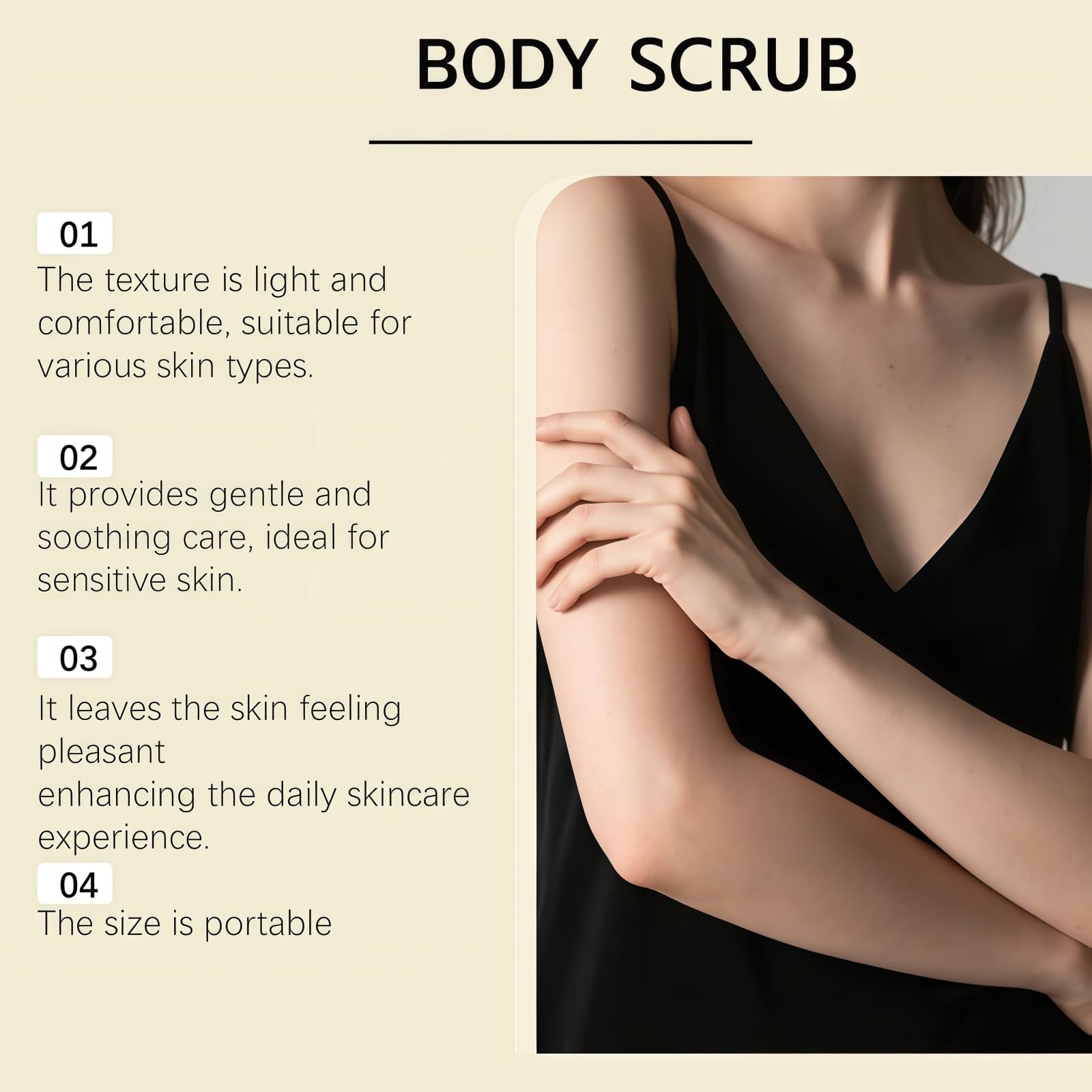 Exfoliante corporal de glutatión con rosa mosqueta y sal marina, exfoliante suave para cara, manos y pies, exfoliante hidratante para el cuidado de la piel, fórmula suavizante no grasa (6 unidades)