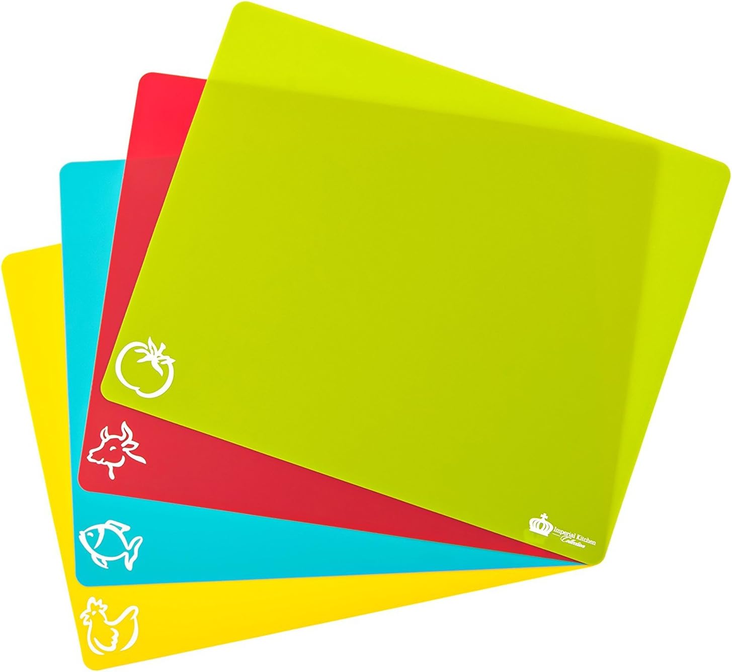 1 Best Cutting Mat Set. Colorful Kitchen Cutting Board Set, Super Easy Clean Modern Cutting Boards, Nice Flexible Non-Stick Surface. 4 Pieces. Imperial Kitchen Collection