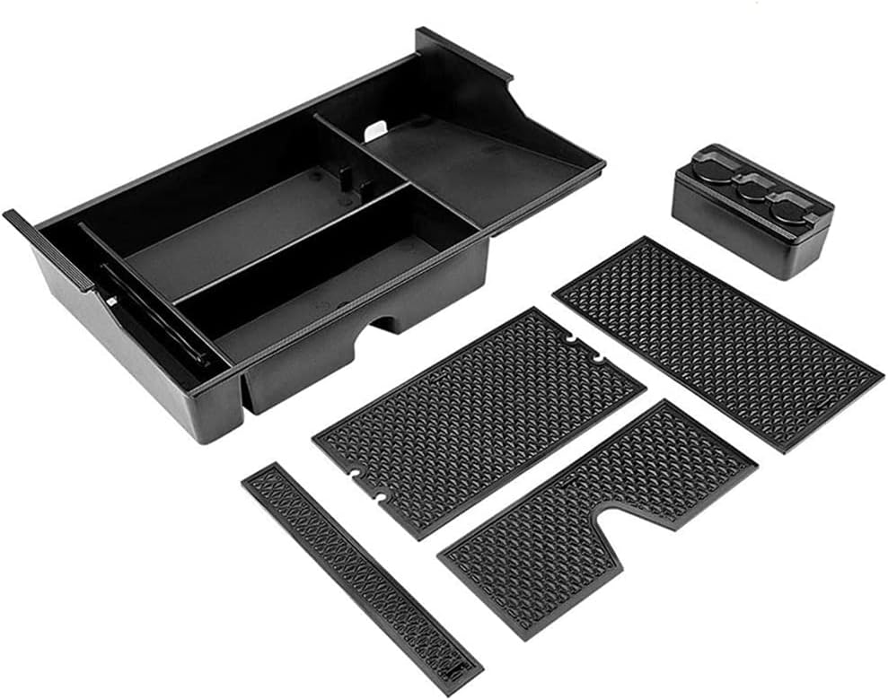 Center Console Organizer Tray, Armrest Box Oragnizer Tray Storage Box, Compatible with Toyota Tundra 2007-2021 Compatible with Toyota Sequoia 2008-2021