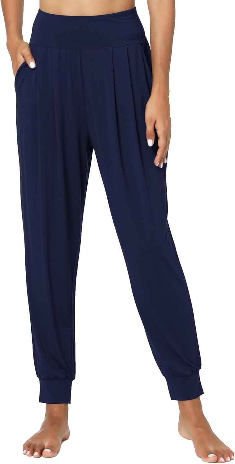 Bamboo Viscose Women's Pajama Bottoms Wide Waisted Lounge Pants with Pockets