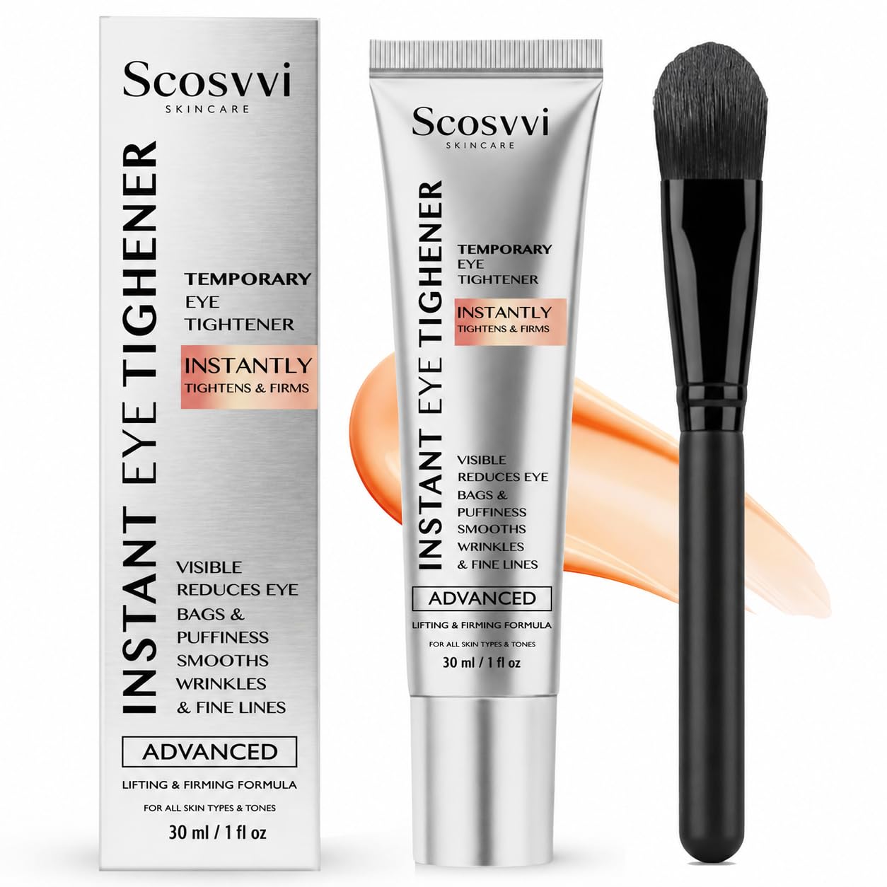 Scosvvi Instant Eye & Face Tightener Cream for Eye Bags, Wrinkles & Puffiness 0.67 oz