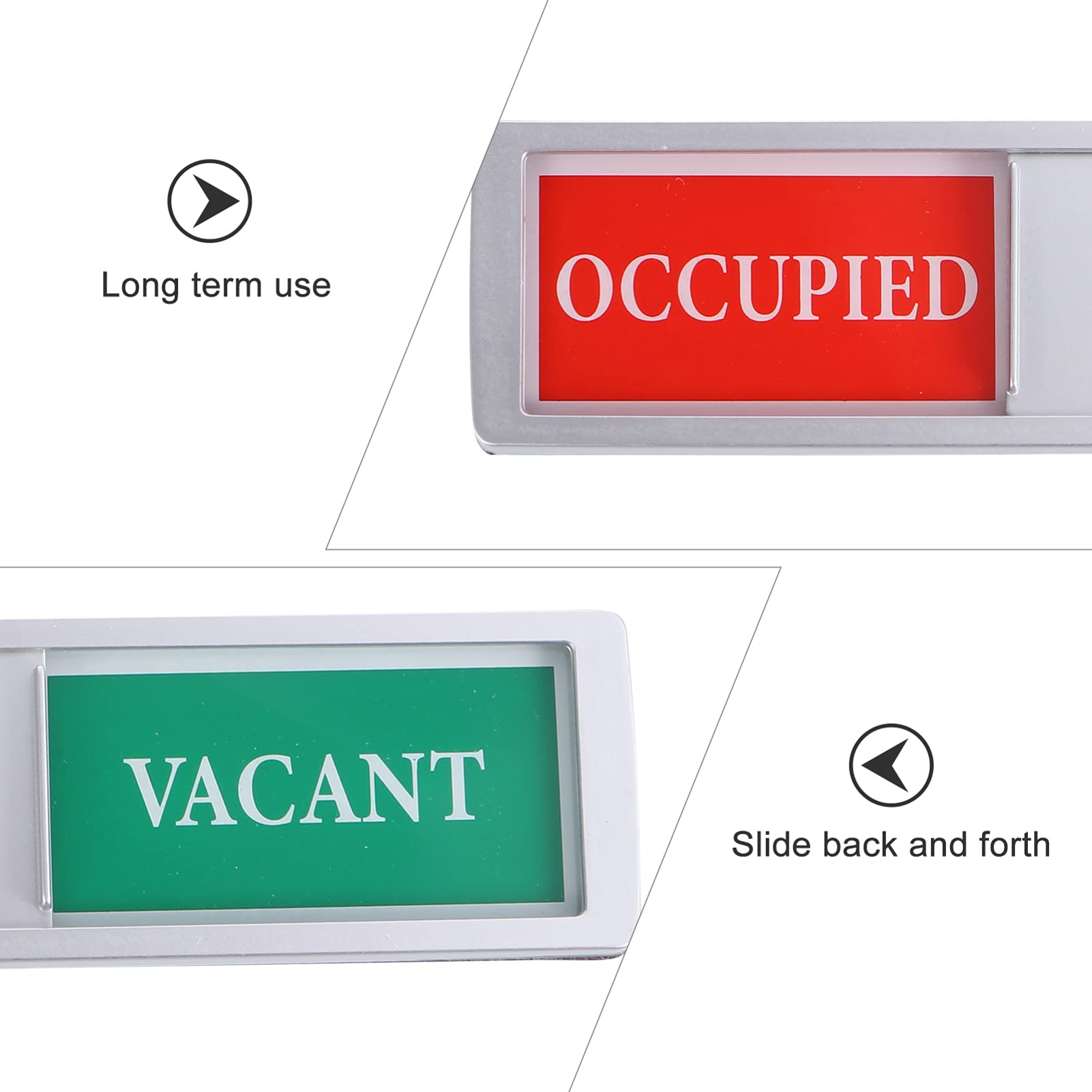 Privacy Sign Vacant Occupied Sign: Slider Door Indicator Do Not Disturb Sign/Welcome Sign for Home Office Restroom Conference Bathroom 17.8 * 5.2cm - Image 4