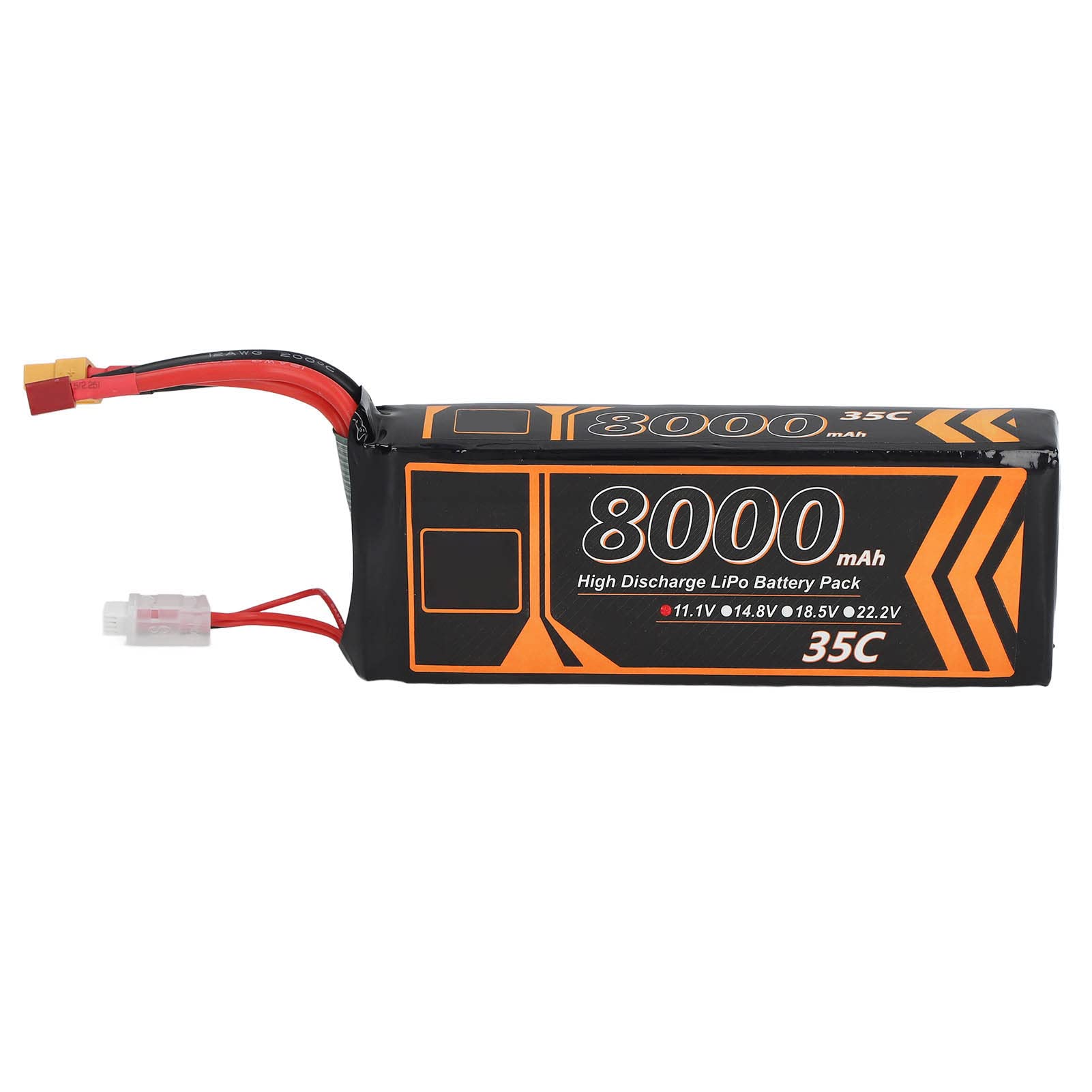 Generic Batteria LiPo 11.1V 8000mAh 35C 3S con Spina XT60 per Auto RC Quadcopter Droni Runtime Ad Alta Potenza Compatibile con Slash E FPV Racing