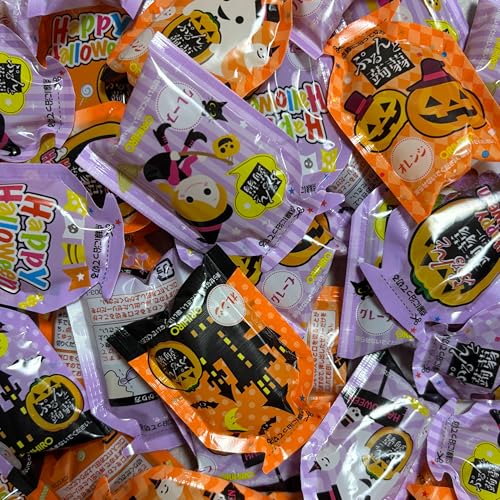 ハロウィン ぷるんと蒟蒻ゼリー パウチ グレープ オレンジ 個包装 お配り 詰め合わせ 8種類 ハロウィンパーティー イベント 部活 差し入れ シェア ばらまき 42個 オリヒロ 来店プレゼント