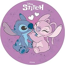 Dekora, Disney Edible Stitch and Angel Wafer Paper Birthday Cake Topper Round Disc 20cm