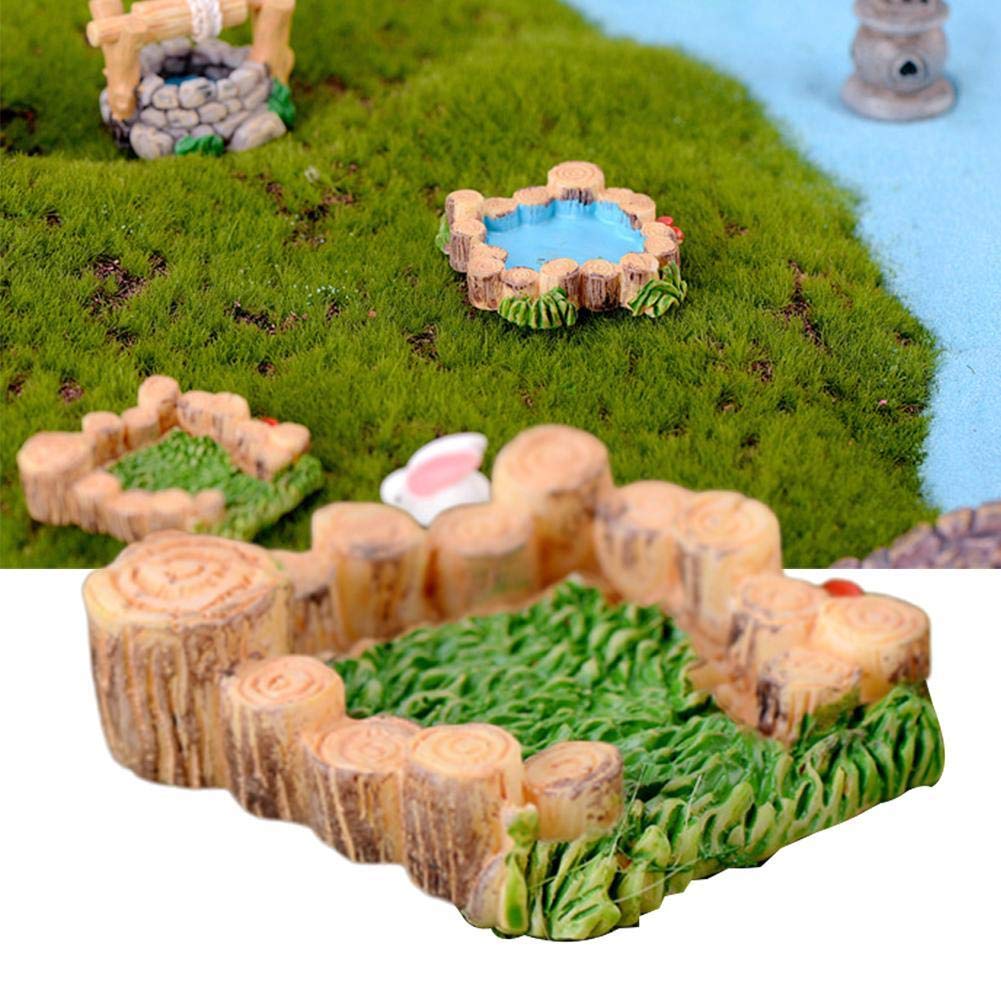 Mini Piscina Fai Da Te In Miniatura Per Giardino Fatato - Ornamento Blu In Stile Antico Europeo Per Decorazione Casa Delle Bambole E Prato