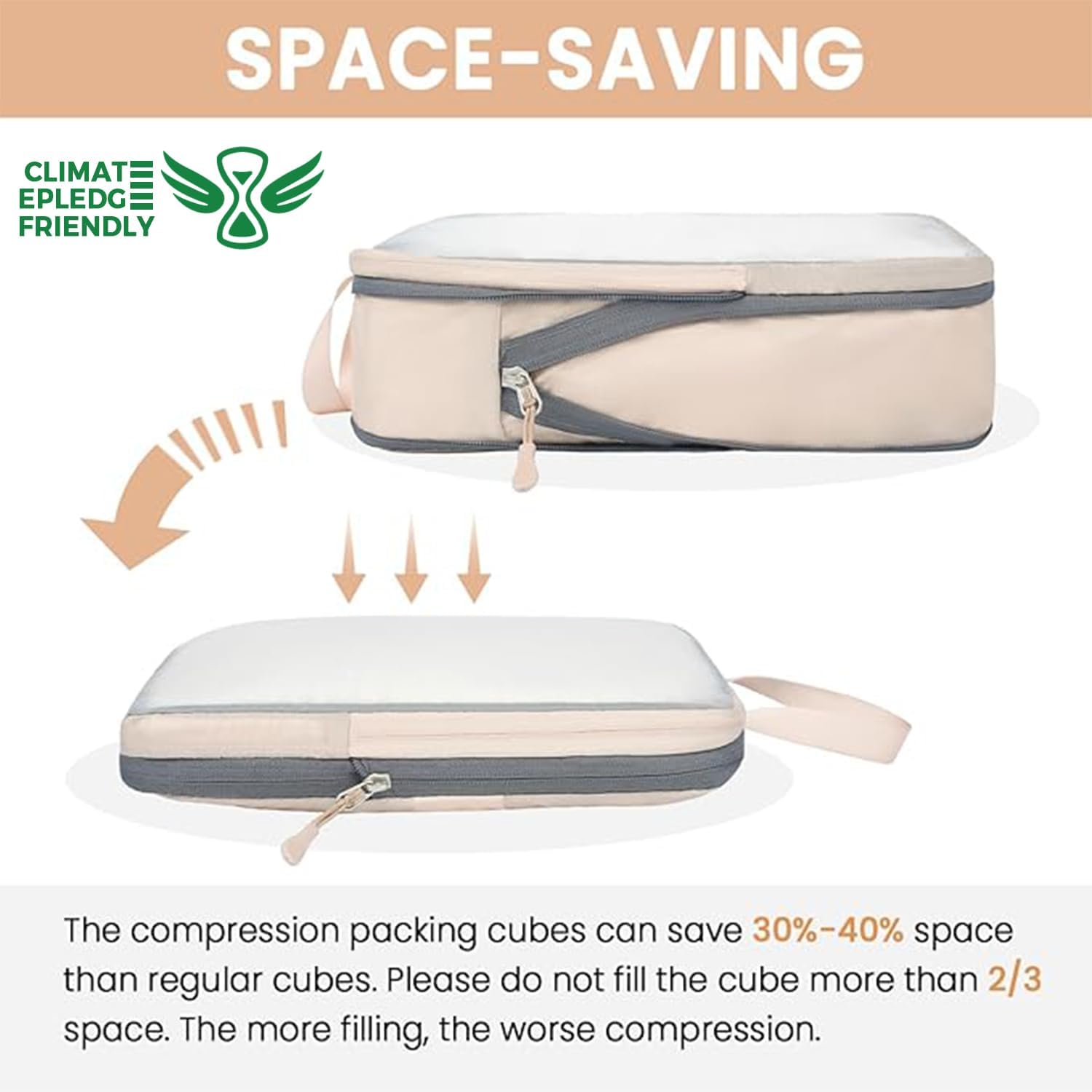 BAGAIL 6 Set Ultralight Compression Packing Cubes Packing Organizer for Travel Accessories Luggage Suitcase Backpack image 5