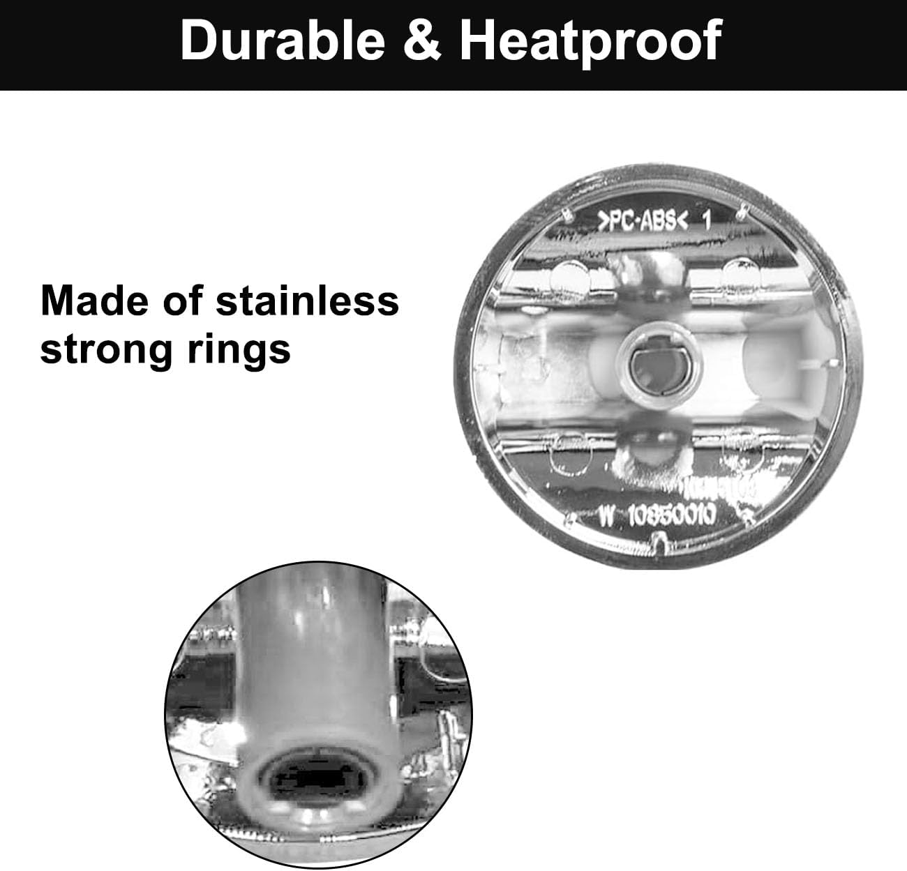 Knobs Replacement & Stove Knob Locks for Whirlpool w11366438 w10850010, Oven Knobs for Whirlpool Stove Model WCG55US0HS00, WCG55US0HS05, WCG55US6HS00 etc, 5 Pack