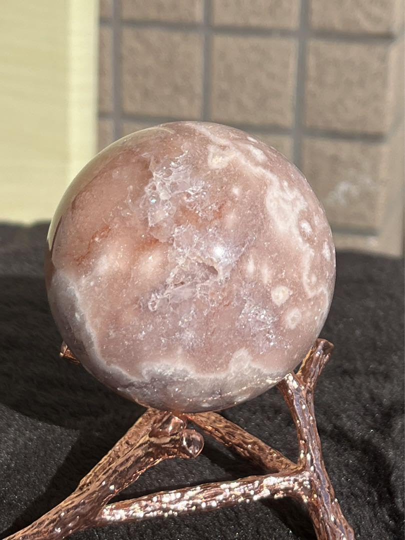 開運・恋愛運・女子力運】ピンクアメジスト・桜瑪瑙スフィア①⭐️ MN