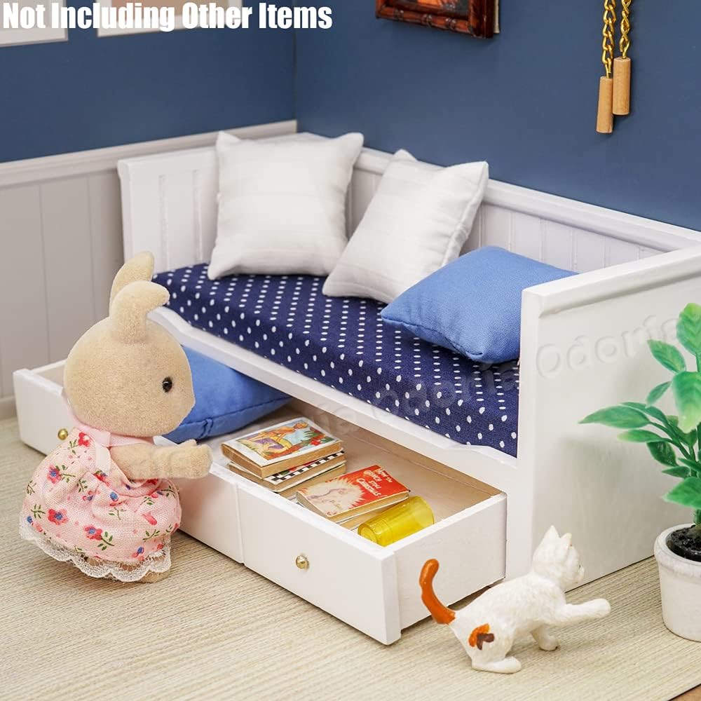 Odoria 1/12 Scale Miniature Couch Sofa Day Bed Dollhouse Furniture Accessories for 6 inch Dolls
