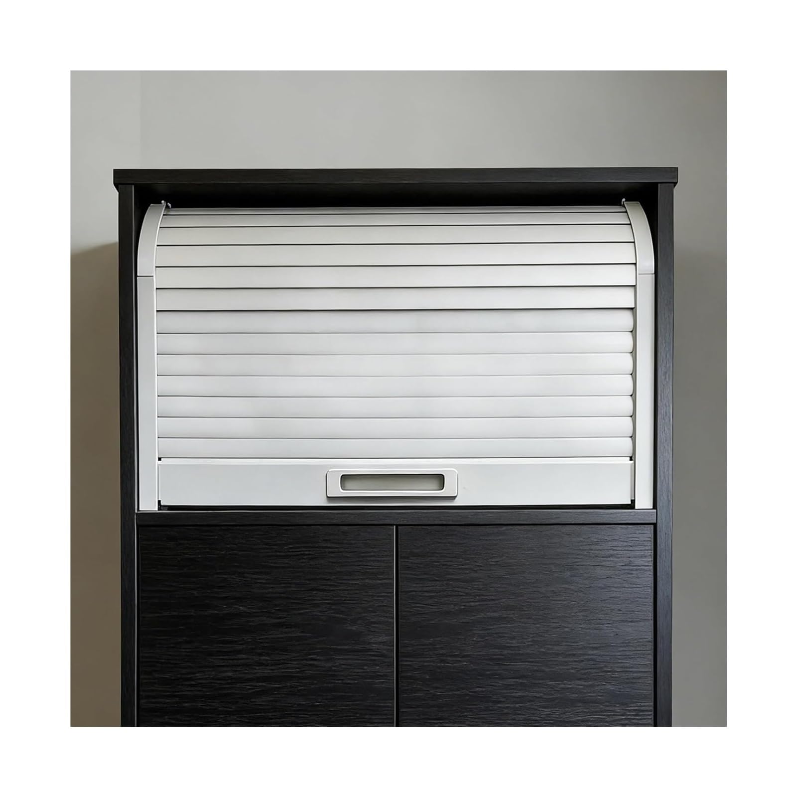 Accordion Folding Door Kit, Retractable Tambour Cabinet Door with Handle and Tracks Multiple Sizes for DIY Furniture(60x50cm/23.6x19.7in)