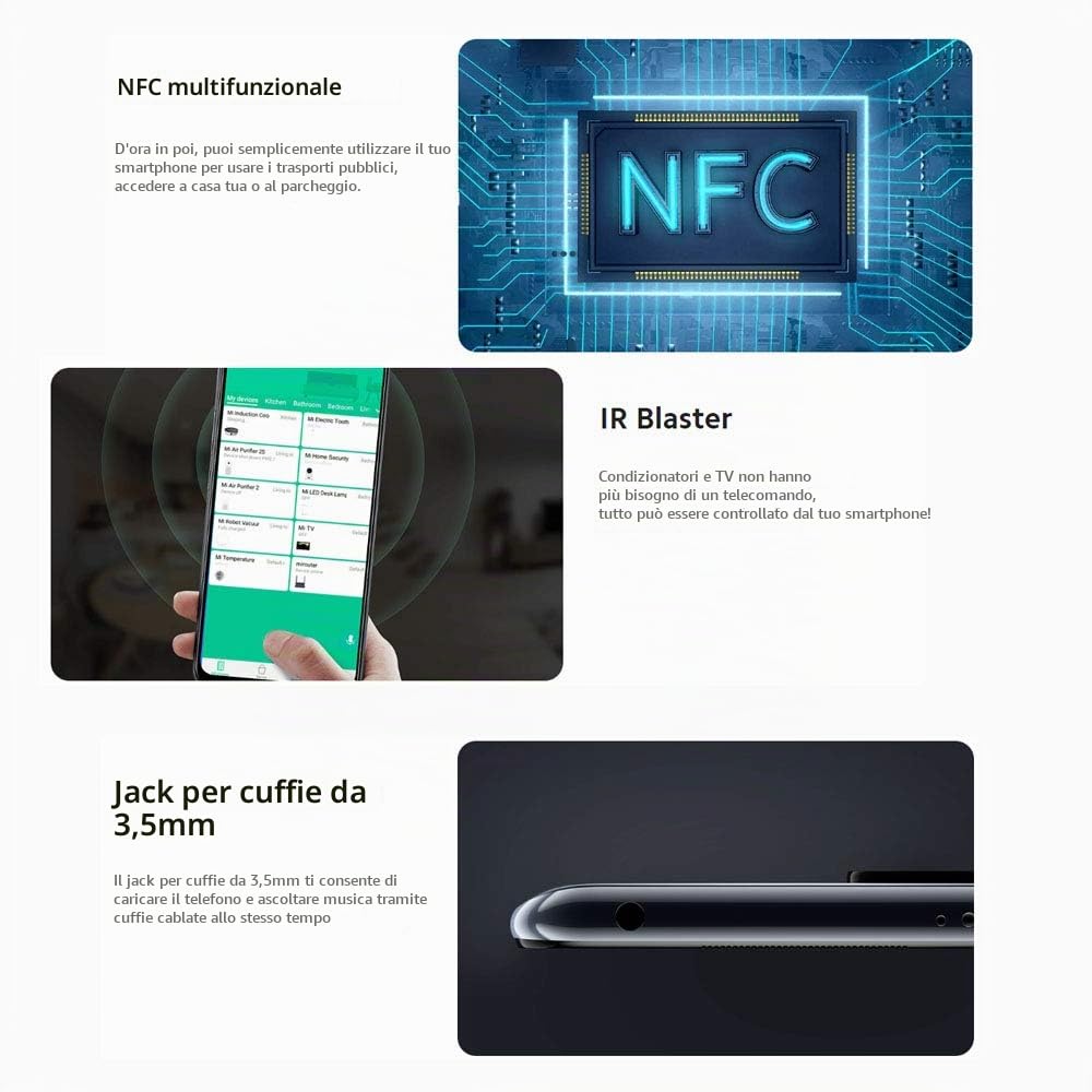 Xiaomi Mi 10 Lite 5G Smartphone - RAM 6GB ROM 128GB 6.57'' AMOLED 48MP quad-telecamera 4160mAh (typical) NFC nero [Versione globale]