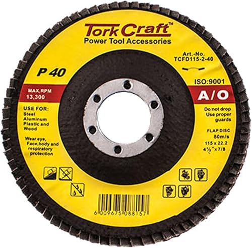 Tork Craft FLAP DISC 115MM 15 DEG.ANGLE 40GRIT A/O