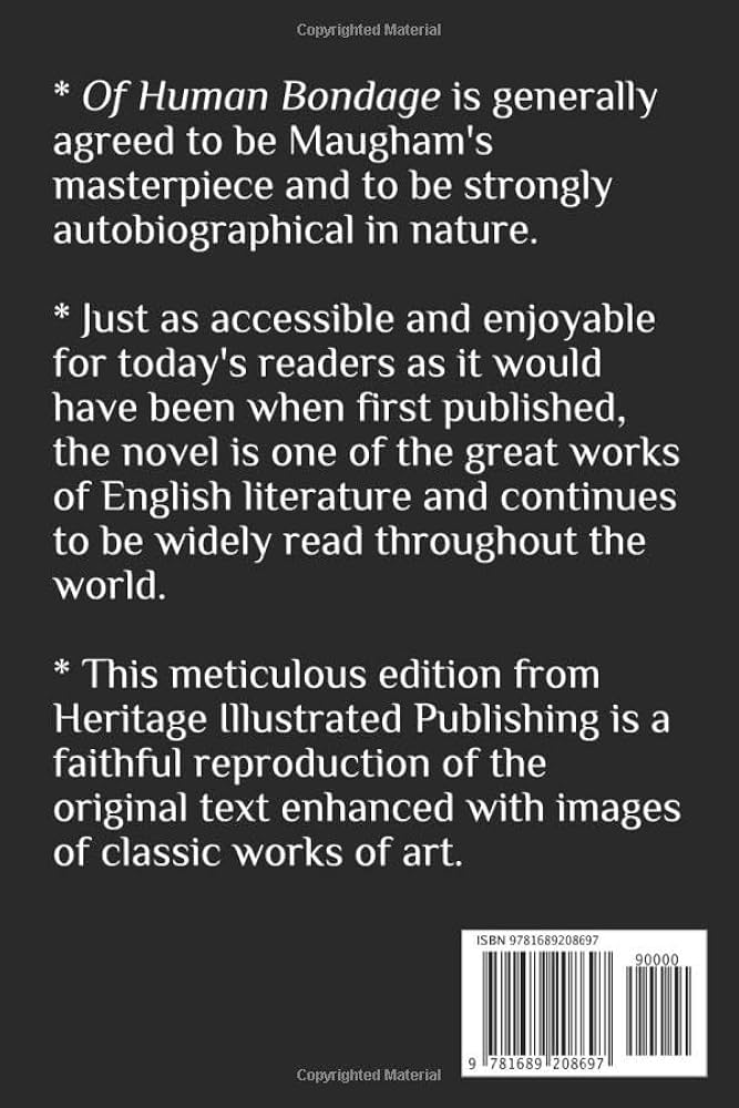 of human bondage W.S maughan 英語版 Of Human Bondage by W. Somerset Maugham: 9780140185225