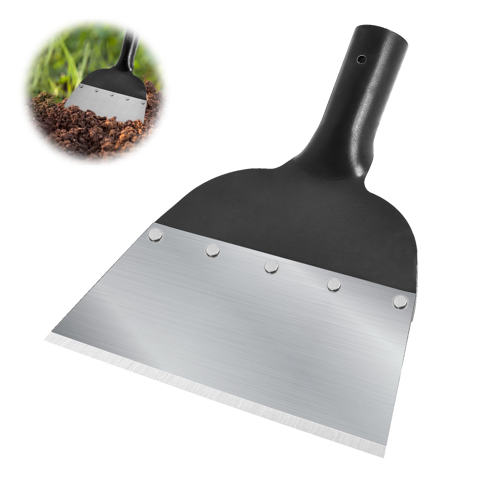 Pala Da Giardino Multifunzionale 23 Cm - Acciaio Inox | Per Pulizia Giardino E Lavori Esterni - Foto 5