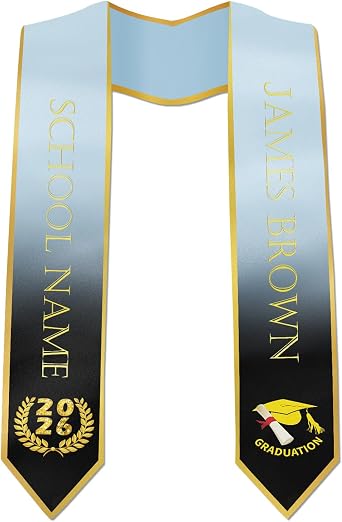 Custom Graduation Stole Personalized Congratulatory Stole Designed Exclusively for the Class of 2026