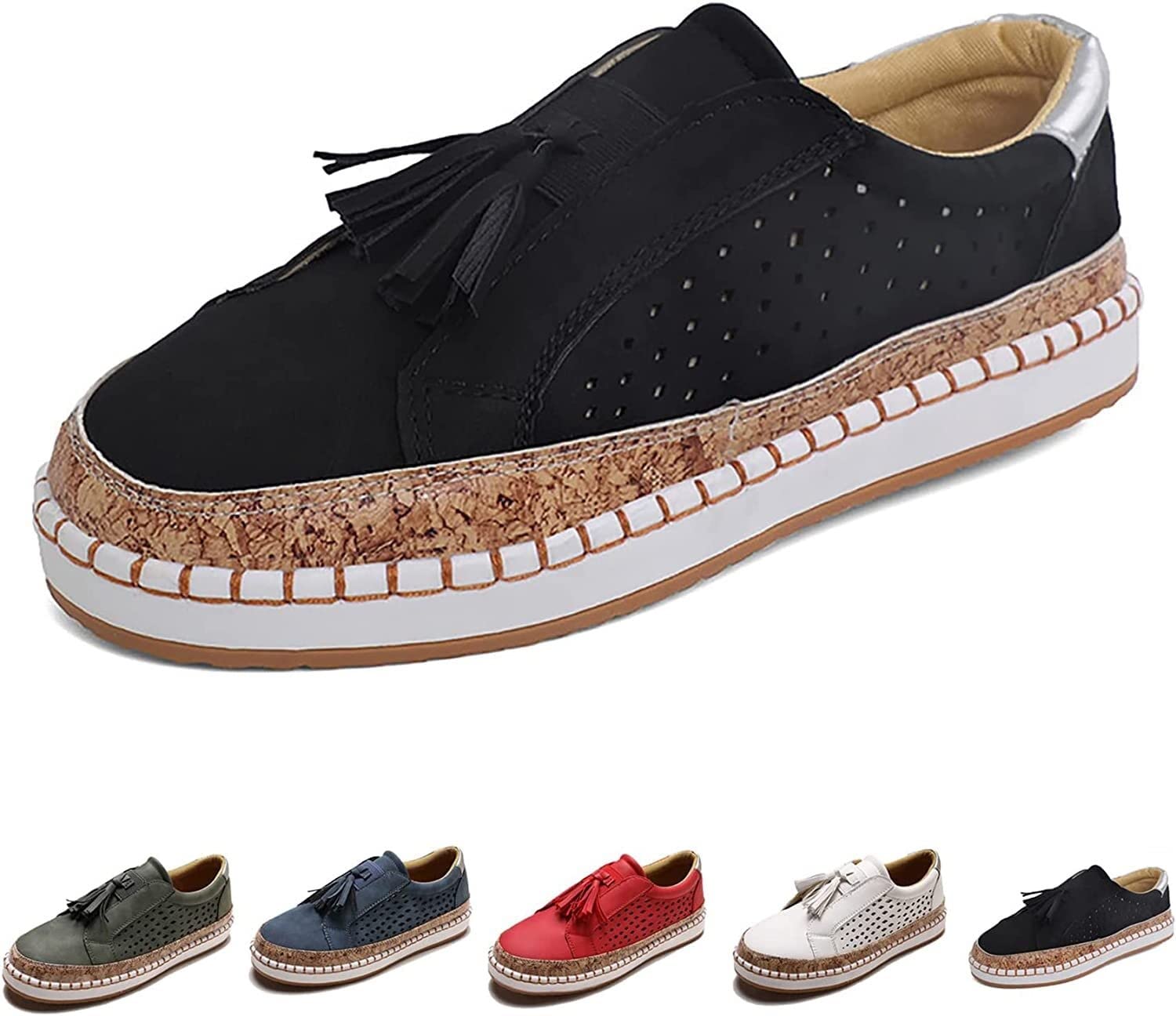 Ujicde Women Premium Orthopedic Casual Sneaker, Women Platform Posture Correction Walking Shoes, Fashion Comfortable Ladies Casual Sandals (Color :