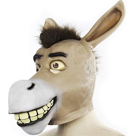 Amazon Energypower ハロウィン パーティー用マスク ロバ 馬 ドンキー 超リアルフルフェイスマスク かわいいです 爆笑 ファンシー アニマル サファリパーク びっくり 動物 ウィッグ お面 仮面 かぶりもの Cosplay 変身 変装 Halloweenグッズ コスプレ衣装 クリスマス