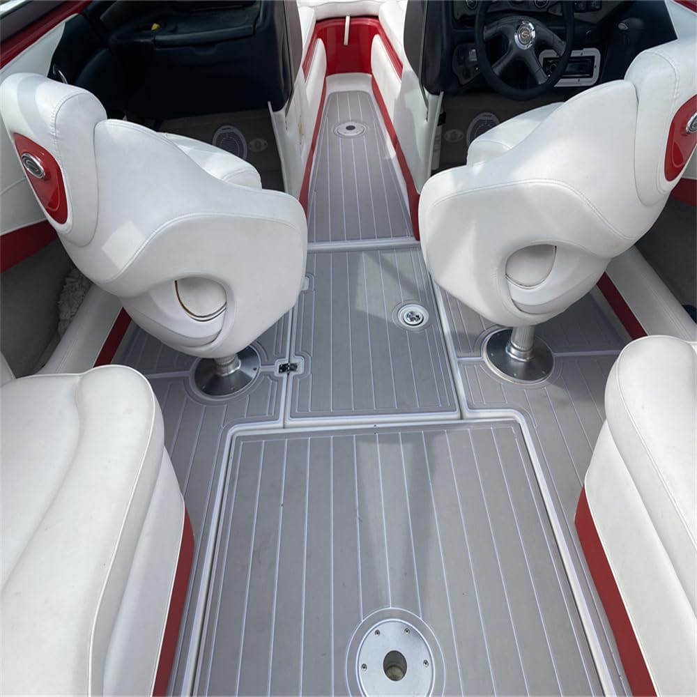 Boat EVA Faux Teak Decking Floor Compatible with 2011 Crownline 21SS Swim Platform Cockpit Boat EVA Faux Foam Teak Deck Floor Pad