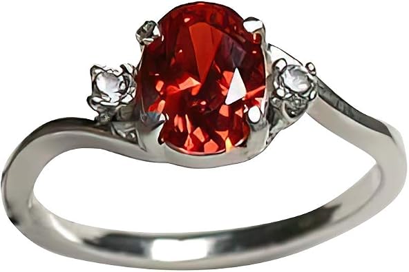 Mexican Fire Opal 925 Sterling Silver Ring with Diamonds / Oval-Shaped