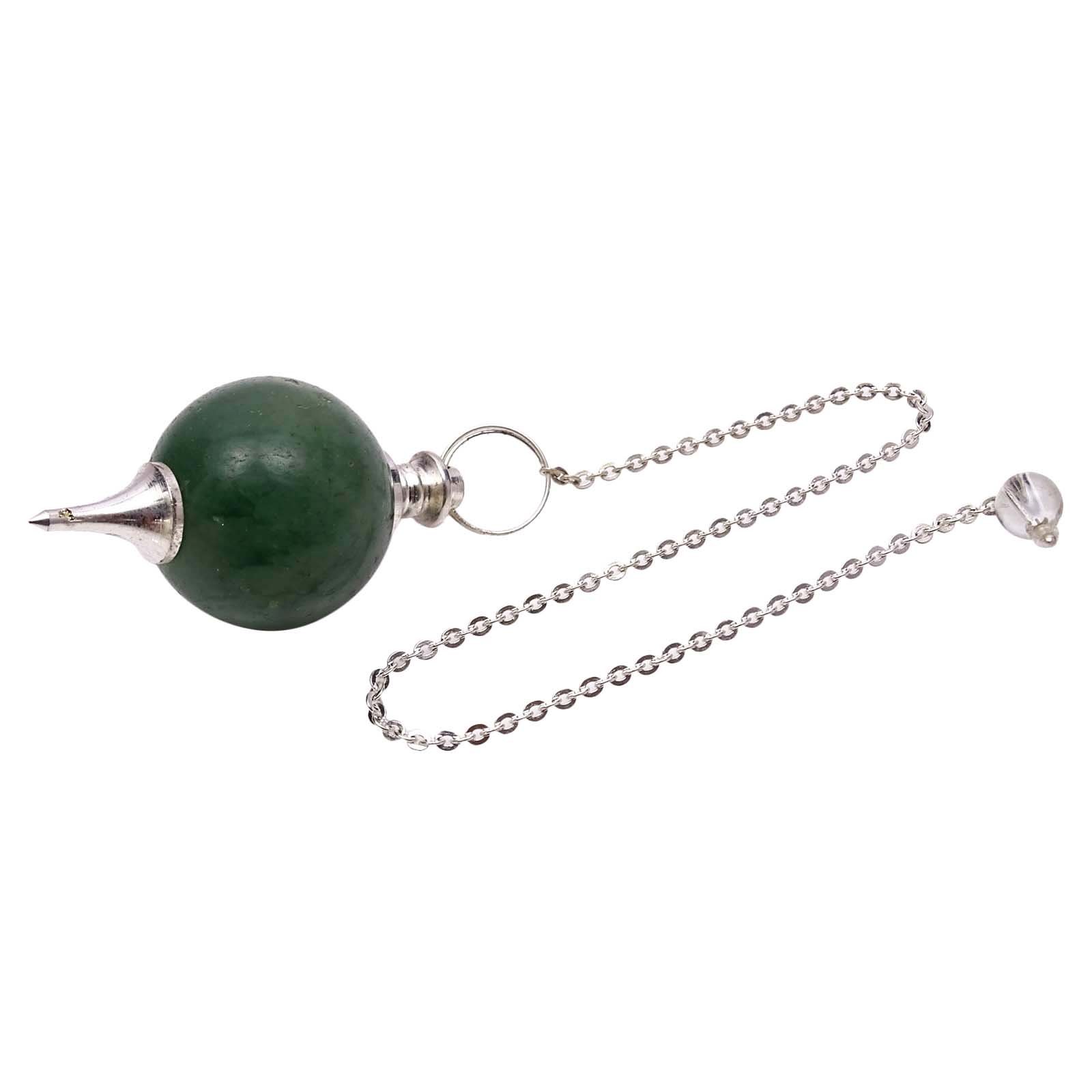 Harmonize Equilibrio aventurina Sephoroton Pendulo Radiestesia Reiki Piedra Regalo Esfera