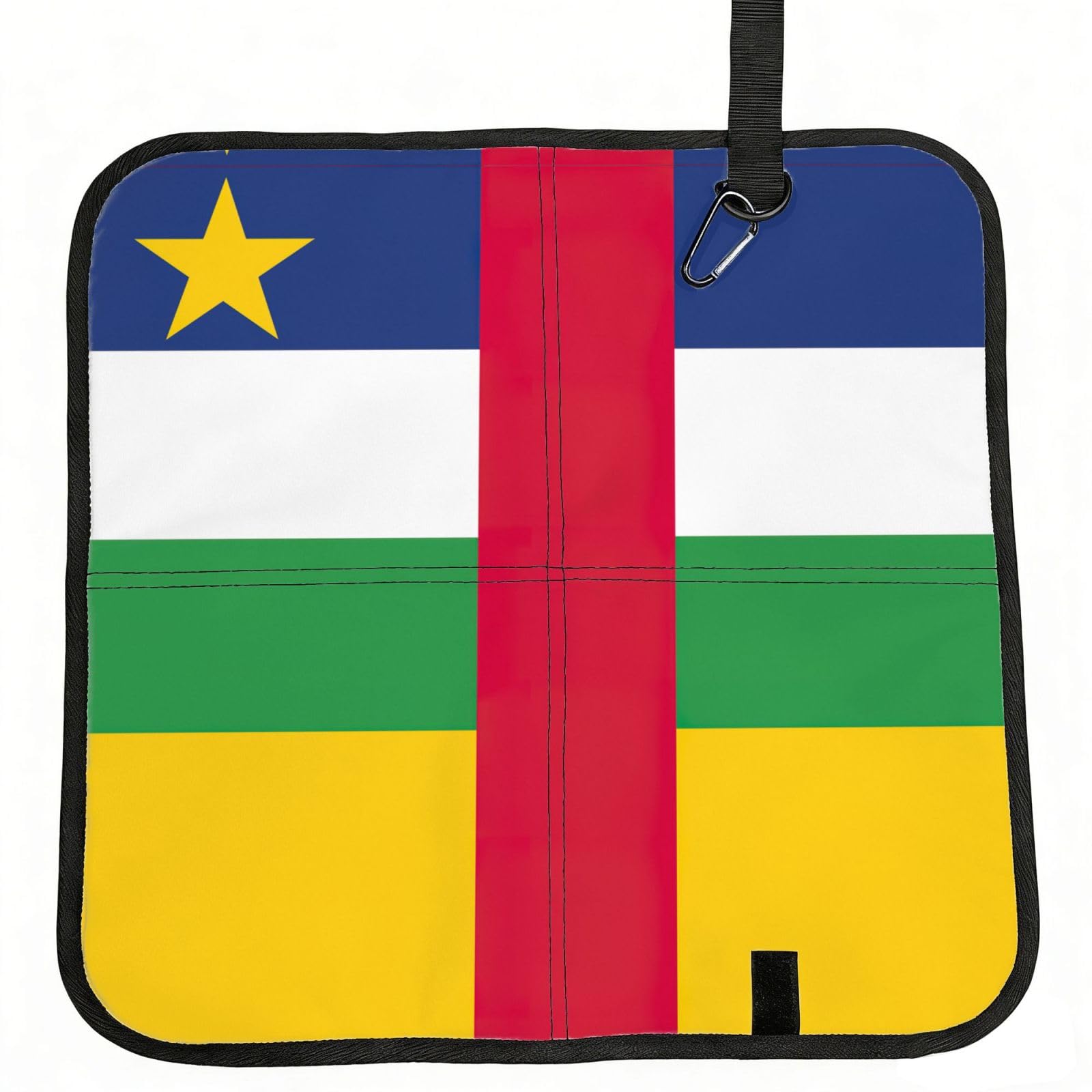 AYYQWE Central African Flag Print Foldable Seat Cushion Portable Chair Pad Office Commuting Picnic Camping Outdoor