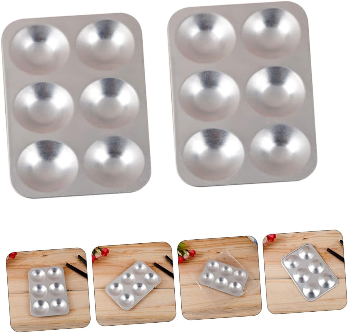2pcs Aluminum Mixing Pallets Paint Trays for Students Lightweight and Portable Art Tools for Watercolor and Painting
