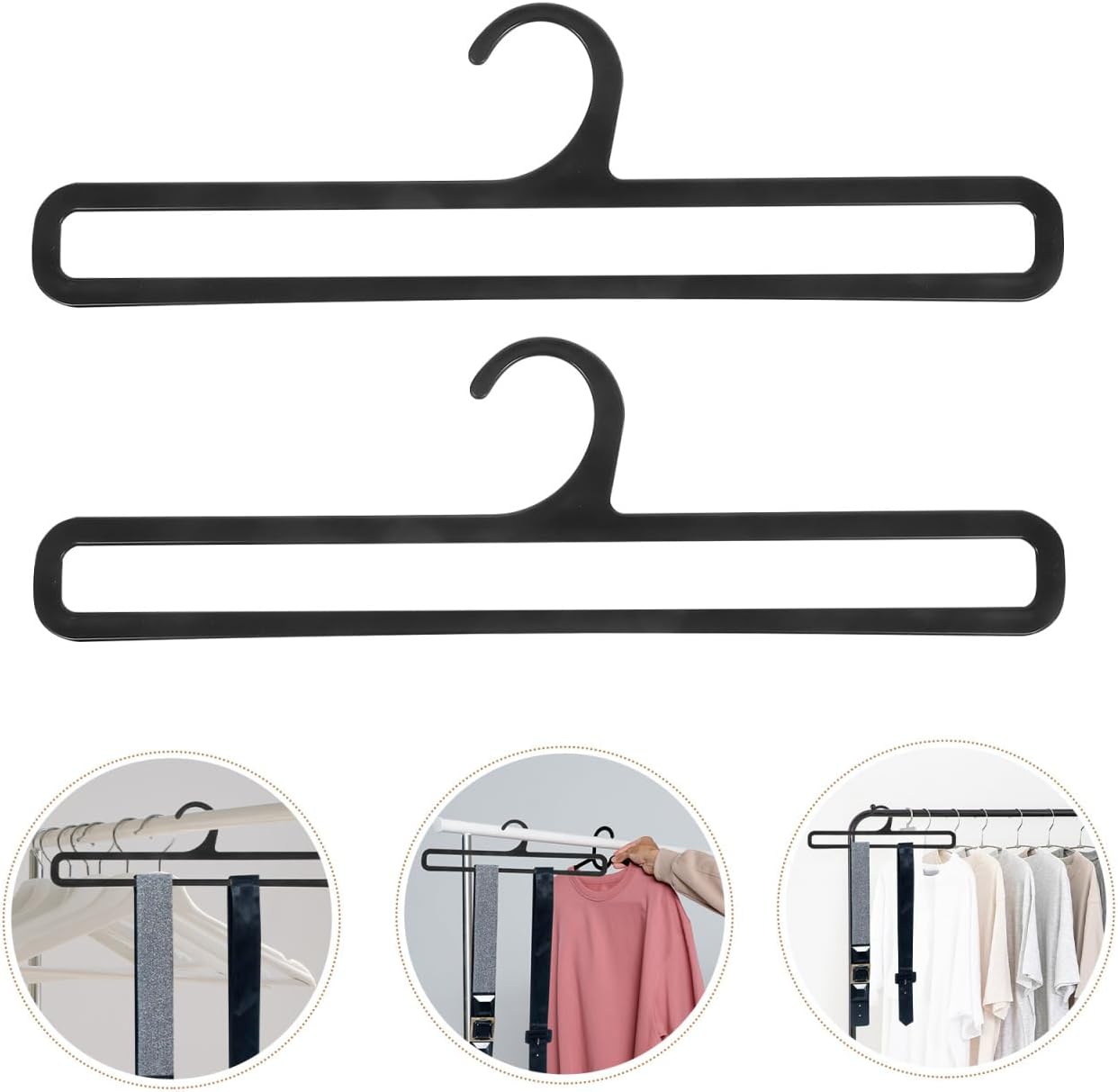 PRETYZOOM 20pcs Plastic Scarf Hanger, Multifunctional Hangers for Scarf, Ties, Leggings, Belts, Narrow Closet Organization Rack - 28cm Wide