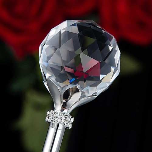 Miniatura 2 de BuLuBuLu Crystal Scepter - Varita mágica para regalar al día de la mujer, diseño de princesa de hada, cetro, para niños (blanco)