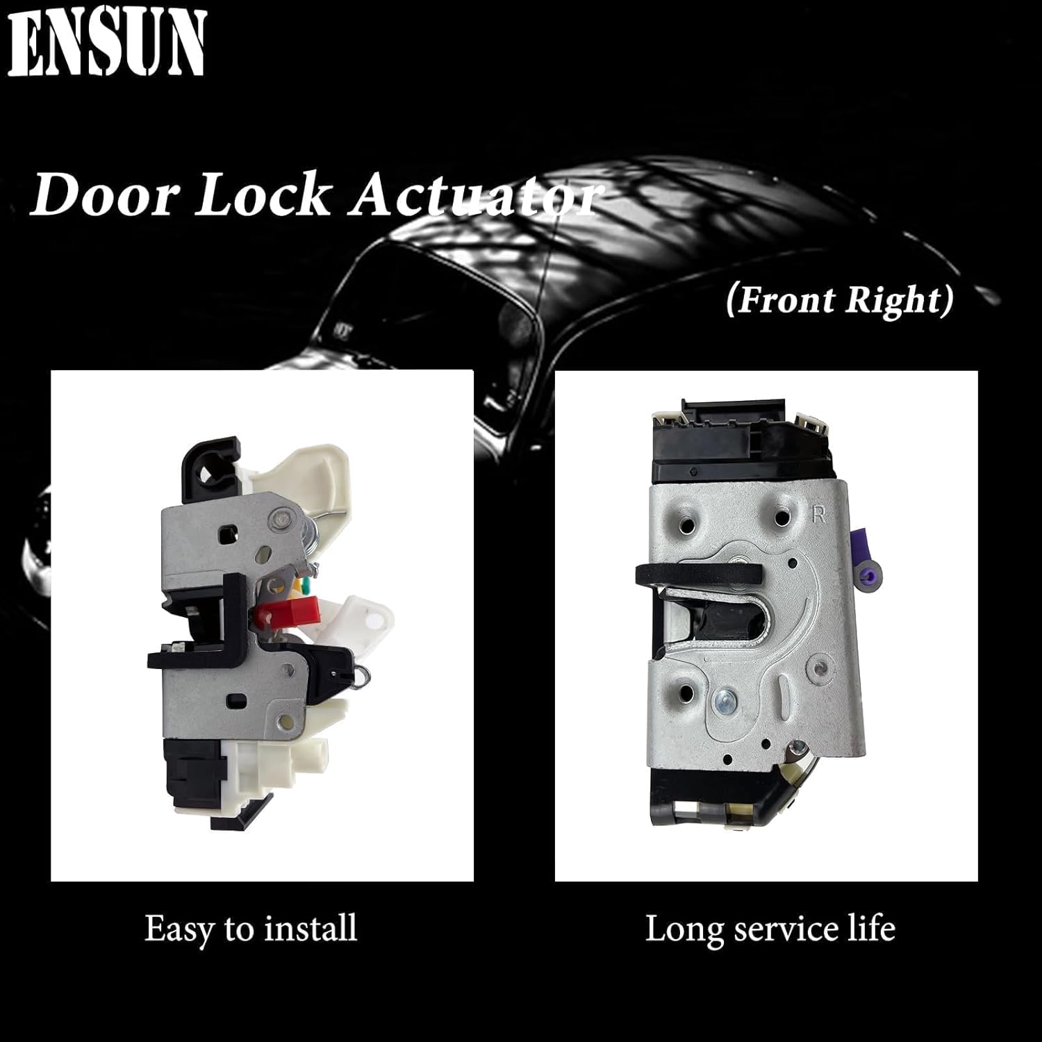 Ensun Door Lock Actuator Front Left Driver Side Compatible with - 2007-2017 Wrangler, 2018 Wrangler JK (1, Front Right Passenger Side)