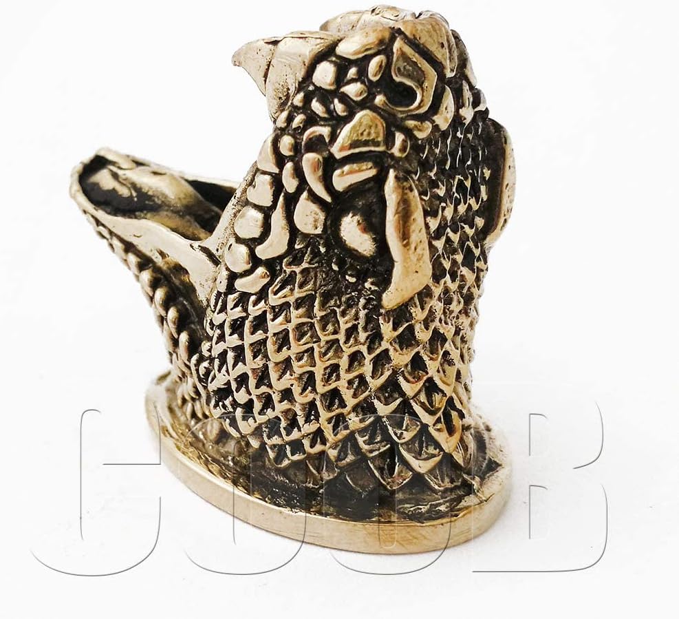 CooB Hunting Knife Finger Guard Bolster & Pommel Animals Set Snake Viper for Custom Knife Knives Making Handle, DIY Hand-Casted Solid Metal Knife Supplier Accessories (Bronze)