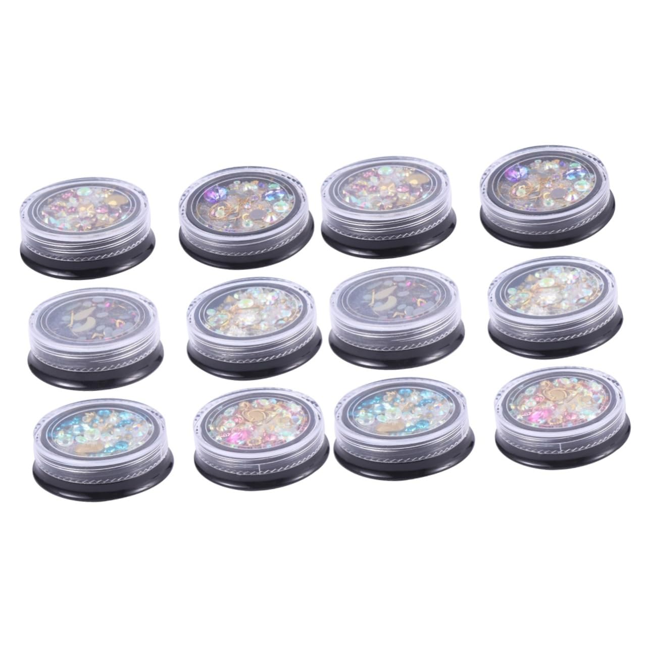 minkissy Ciondoli Per Manicure Con Adesivi Per Nail Art Decorazioni Colorate Strass e Perline Per Unghie Bianco Rosa Rosa Accessori Per Creazioni e Decorazioni Unghie