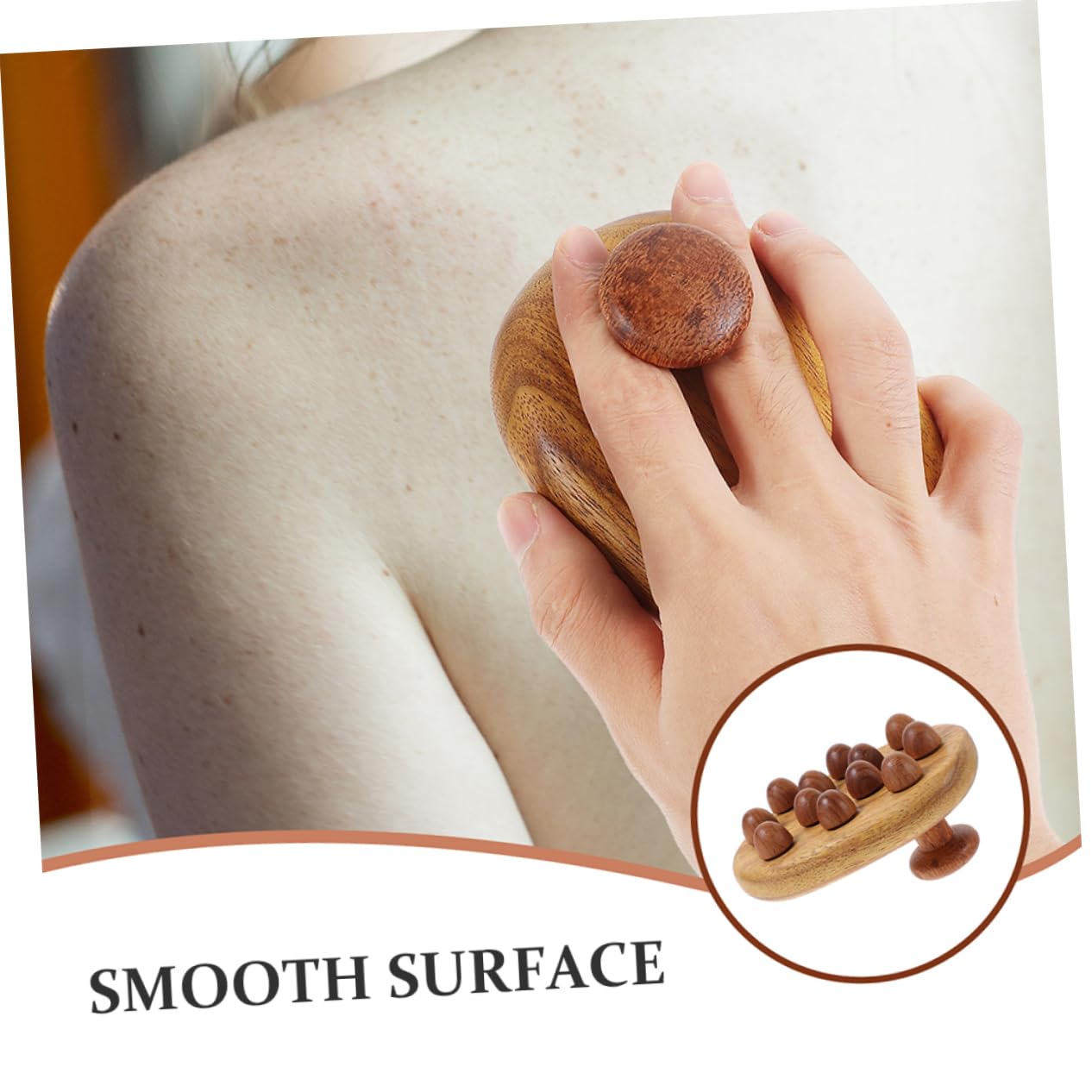 Cepillo De Masaje De Sándalo Cepillo Para La Fascia Del Cuero Cabelludo Para El Cabello Masajeador Peine Pequeño Peine De Madera Natural 2 piezas x 4